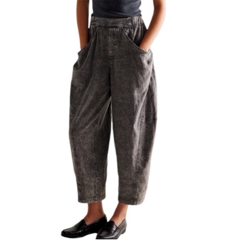 Free People Wide Leg Pants - Charcoal